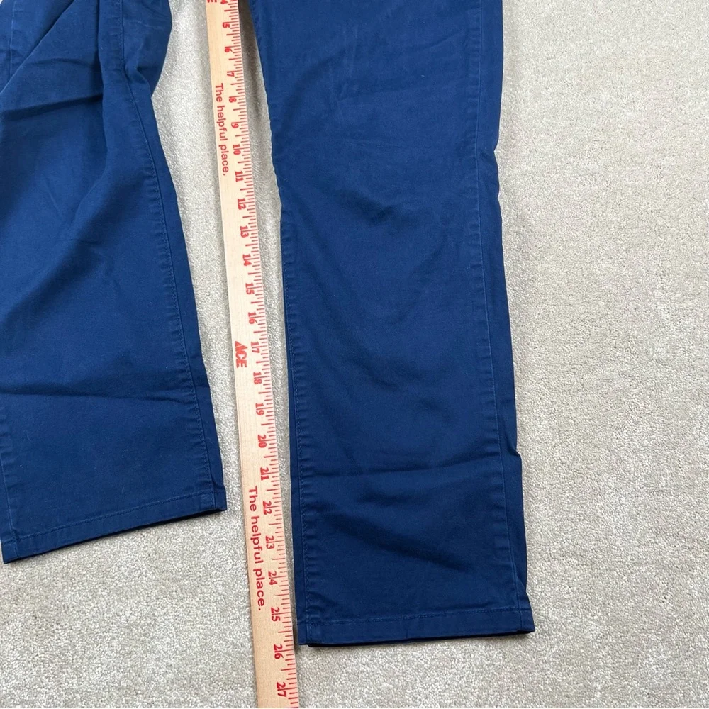 ana Cropped Chino Pants Blue Cotton Blend Business Casual women's 8